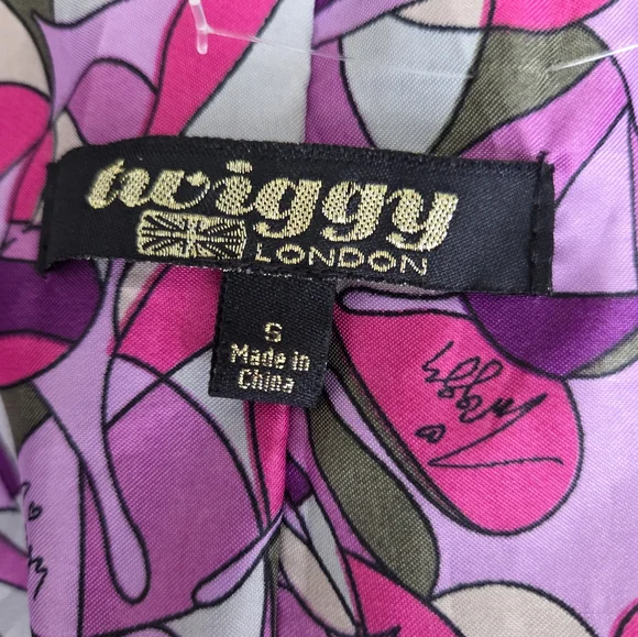 Vintage Twiggy Black Leather Button Up Womens Jacket Coat Size S - Picture 4 of 4